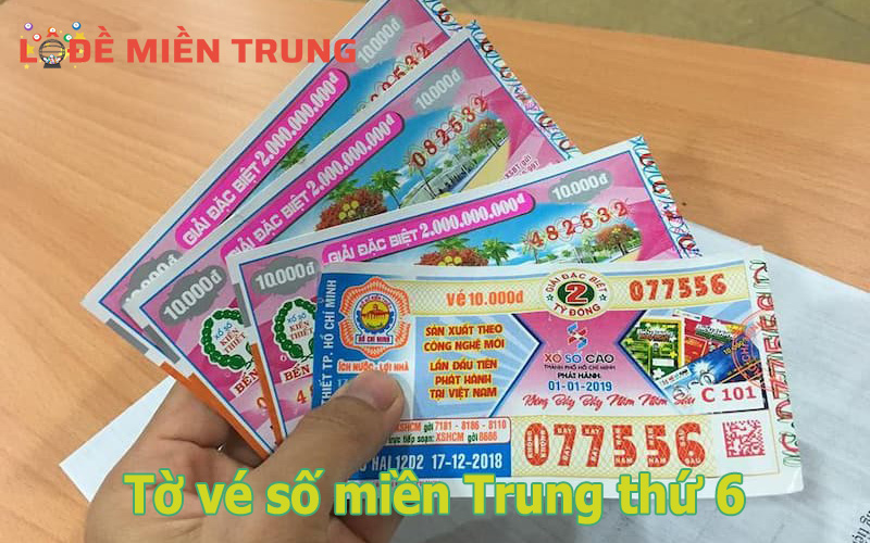 Hình ảnh tờ vé số miền Trung thứ 6